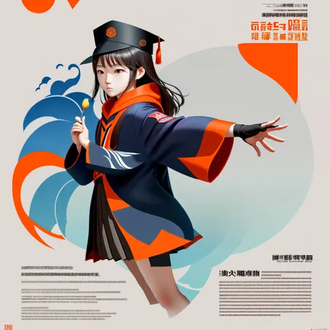 Using the design style of Japanese graphic designer Shiraki Chang，Added the school emblem of Shandong University of Arts，Produce graduation posters for students majoring in art education，Requires fine picture。Graduation poster content：Should be accompanied...