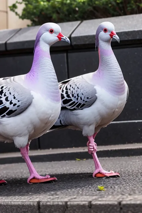 pigeons with shoes