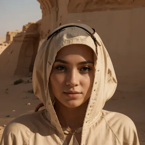 Mujer rubia en arabia