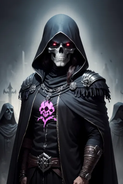 sem capuz,dark necromancer, detalhado, alto detalhes, vestes velha, cajado de poder, masmorra, escuridao, sangue, skull, ritual, nevoeiro, sangramento