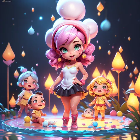 Chibi girls_and_Dragon UnrealEngine5 ultra Cinematic VanGogh masterpiece Goddess Stewardess deep path equirectangular Ship Pro-photo-realistic meticulously intricate ultra_high-details ultra_high-quality ultra_high-def ultra_high-res 🎈🍦🍹❤((😘athletic ultra ...