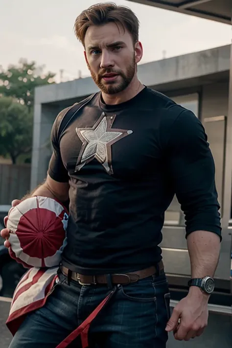 chris evans cums