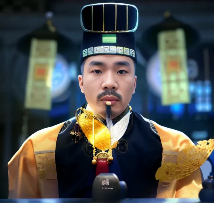 there  a man with a hat and a banana in his hand, inspired by Dong Yuan, inspired by Gong Xian, inspired by Wu Bin, inspired by Hu Zaobin, inspired by Ding Guanpeng, inspired by  Zhibai, inspired by  Buxing, inspired by Zhao Yuan, inspired by Guan Daosheng...