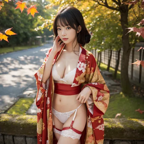 (Kimono)、(top-quality,​masterpiece:1.3,超A high resolution,),(ultra-detailliert,Caustics),(Photorealsitic:1.4,RAW shooting,)Ultra-realistic capture,A highly detailed,high-definition16Kfor human skin、 Natural skin texture、、The skin looks healthy with an even...