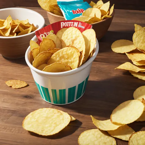 Potato chips product logo