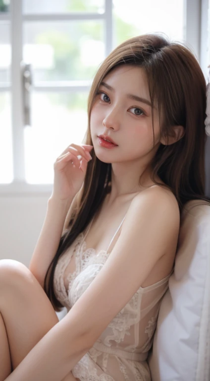 artworkest image quality，超高分辨率，8K分辨率，a beautiful ukraine，Tall and sleek，With a petite figure，pure and cute，Around 20 years old，Goose egg face，(exquisite facial features)，(s the perfect face)，(Glowing skin)，long eyelasher，Beautiful pupils(Lying silkworm)，Hy...