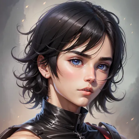 Anime avatar, a boy with black hair, stunning anime face portrait, detailed anime soft face, beautiful anime portrait, realistic anime artstyle, gray eyes --auto --s2