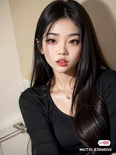 Curvy Asian woman with long black hair and red lipstick, menina coreana, Mulher sul-coreana bonita, linda mulher coreana jovem, Ulzzang, Jennie Blackpink, mulher coreana jovem bonita, young adorable korean face, cruel korean goth girl, wan adorable korean ...