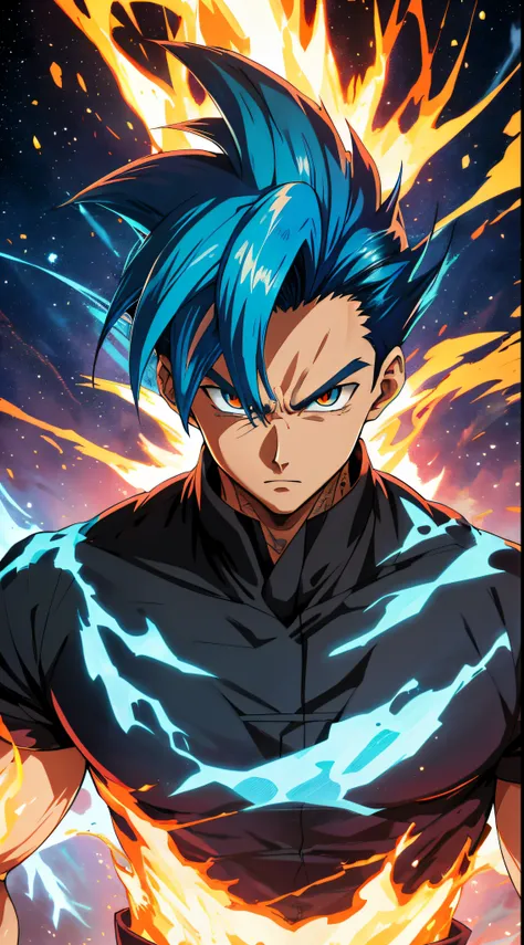 Get ready for a visual feast with Gohan, brilliant blue hair and tattoos, a creature with a handsome face and piercing golden eyes. In his transformed state, he radiates extreme instinct and power, creating an epic anime about this man of energy. See how h...