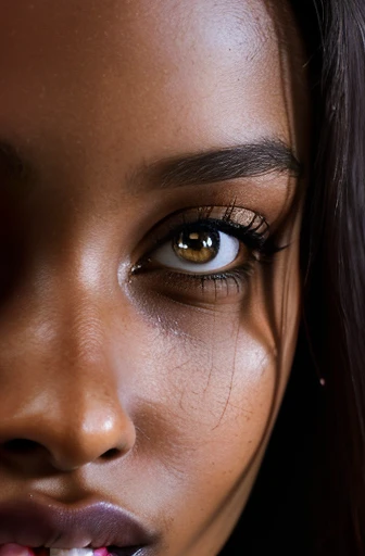 (close-up, editorial photograph of a 21 year old woman), (Highly detailed face:1.4) (Smile:0.7) (dark backgrounds, Moody, Jasmine Tookes, Nikon D850, film stock photograph ,4 Kodak Portra 400 ,Camera F1.6 lens ,Rich colors ,Hyper realistic ,Lifelike textur...