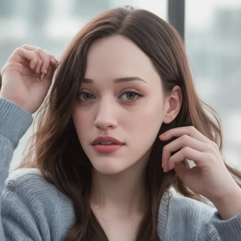 generate ultra high ppi hasselblad h6d 400 ms-camera image, 717 gigapixel, kat dennings' , kat dennings' face, skin glow, kat de...