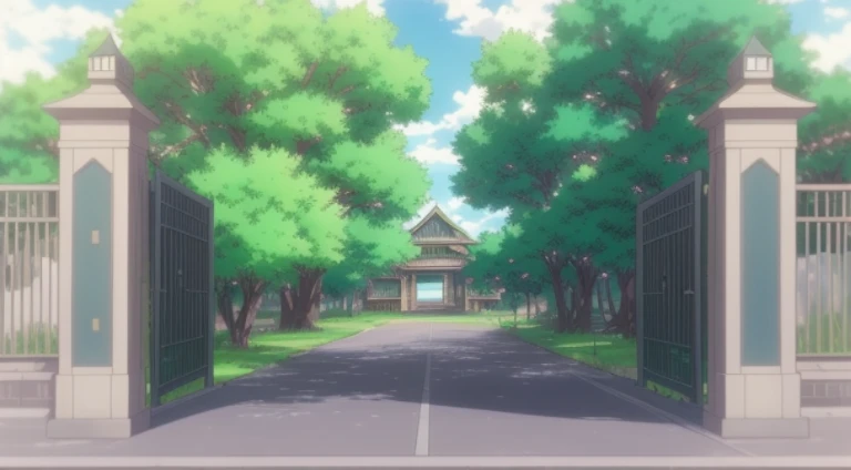 There  a photo of the door，There  a sign on it, Anime landscapes, anime backgrounds, Anime background art, beautiful anime scenery, beautiful anime scenes, Anime beautiful peaceful scene, anime scene, anime movie backgrounds, random background scene, Park ...