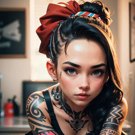 Instagram story in tattoo style,best image quality,16k --auto --s2