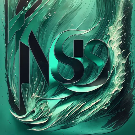 create a modern logo in the form of a monogram with the Letters N-S, for a photo and video company. In water green and black --auto --s2