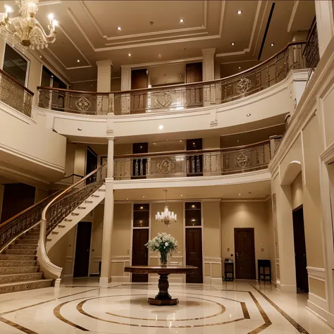 beautiful elegant big grand luxurious spacious stairwell