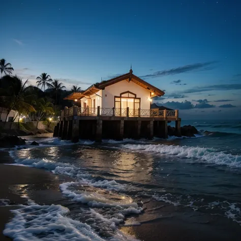 Casa de praia a noite