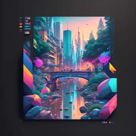 Postcards and postcards and more postcards, Framed postcards, capsuled postcards, Postcards and postcards and more postcards, trend on behance 3 d art, stunning artwork, extremely high quality artwork, beautiful artwork, colorful hyperrealism, beeple color...