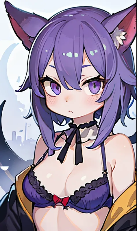 anime girl with purple hair and dark purple eyes and a purple bra, detailed digital anime art, guweiz, artwork in the style of guweiz, guweiz on pixiv artstation, guweiz on artstation pixiv, portrait gapmoe yandere grimdark, detailed anime character art, g...