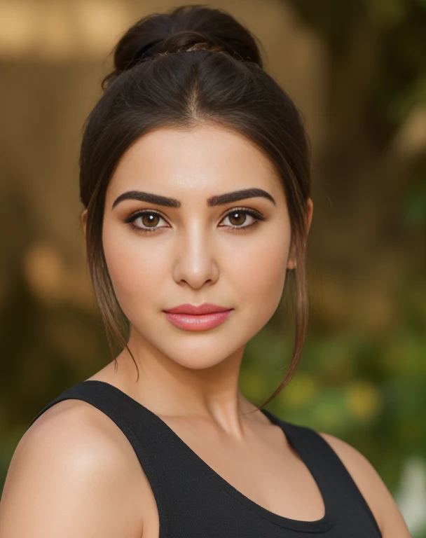 Sam1, woman in a black dress posing for a picture, photo of a beautiful woman, flawless olive skin, gorgeous latina face, headshot portrait, cinematic headshot portrait, portrait of a beautiful model, she  wearing a black tank top, beautiful female model, ...