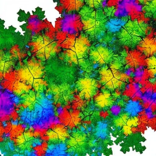 Map of Ireland colourful Mandelbrot