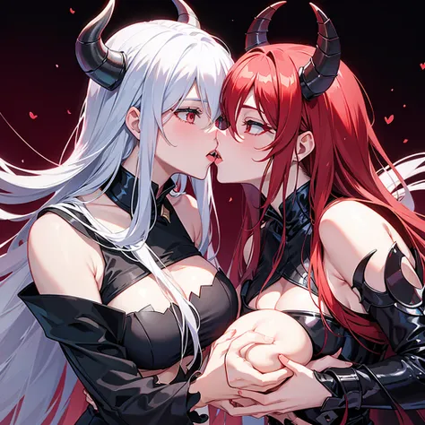 Demon king and Demon queen kissing