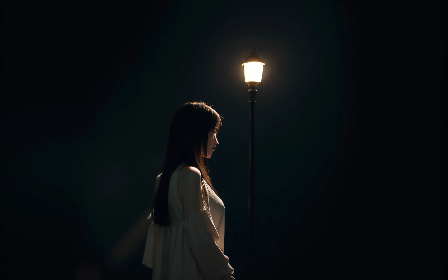 Blurred black back，Go away alone，Carry the lamp，Coming from the depths of darkness。
Light up a little darkness，high qulity