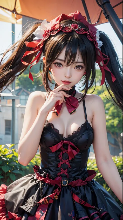 Tokisaki Kurumi (date a live), realistic, ultra detail, masterpiece, high quality