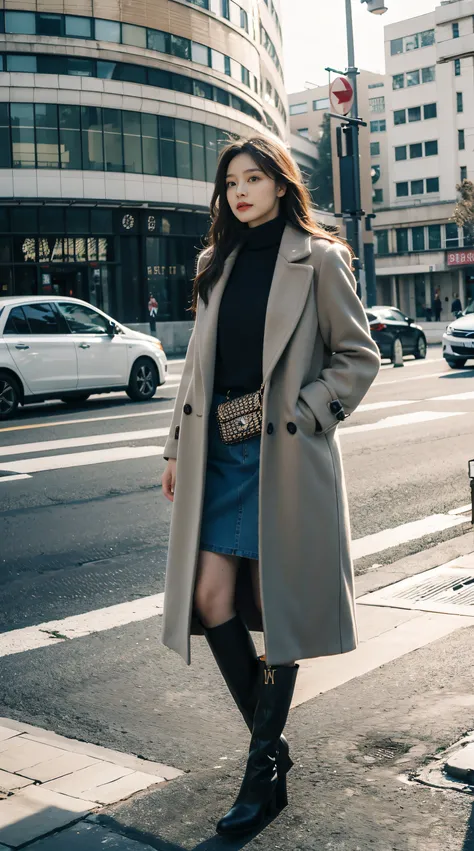 best quality,tmasterpiece,超高分辨率,(realistis:1.4),raw photos,hyper hd,8k,there  one girl,stylish clothes,chanel style,winter cloth...