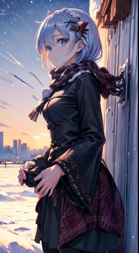 ((1woman,Best Quality), (Highly Detailed 8K Background, Best Shadow), Highly Detailed, (Beautiful Detailed Eyes), ((Winter Clothes, Daylight, Winter))), (Cowboy Shot), Anime, City, Best Quality High detail, 4K