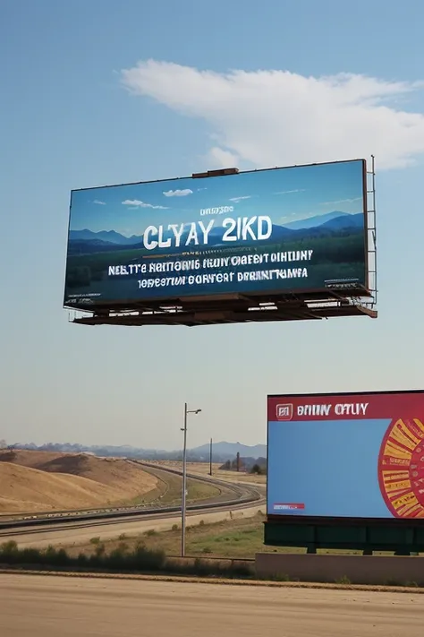 freeway，advertising billboard，Bright sky，Central Plains Culture，China-style