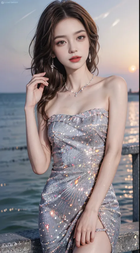 dress,fashi-girl. red lips, mature female, makeup, ((random shooting angles)), (best quality, masterpiece:1.2), ultra-detailed, ...