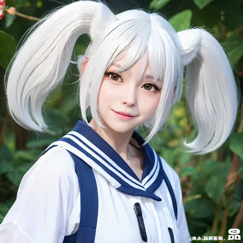 female pervert　white  hair　Canine ears