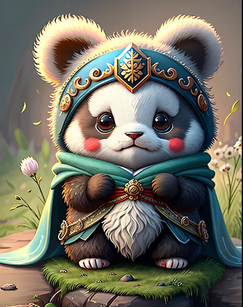 "Inspiring masterpieces of creating adorable creatures, ultra detailed concept art. Let your imagination come alive", （pandas）, high detal, 8K、Picture quality、Medieval Chinese General Costumes