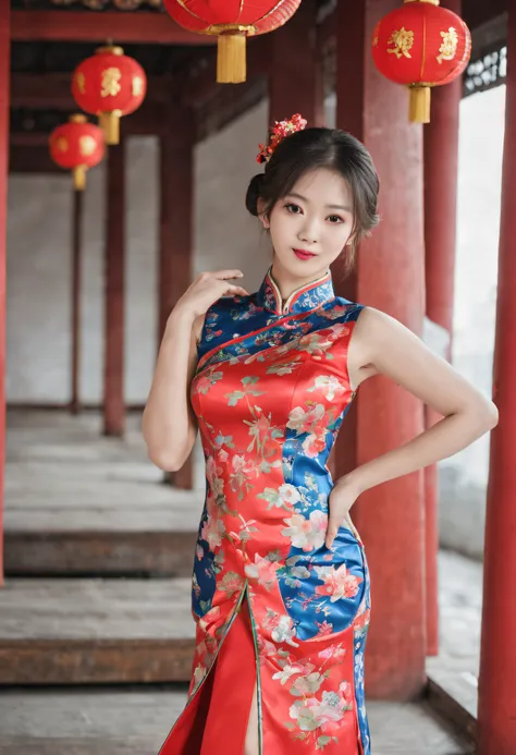 1 Sister,Alone,On the cheongsam,stage