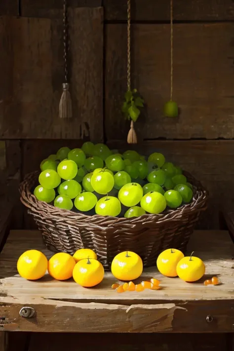 still life, few fruits