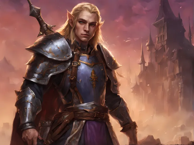 fantasy art, dnd art, RPG art, wide shot, dungeons and dragonasterpiece:1.3), full body, intense details, highly detailed, photorealistic, best quality, highres, portrait of 1male half elf (fantasy art, Masterpiece, best quality: 1.ale skin, intense detail...