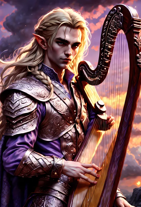 antasy art, dnd art, RPG art, wide shot, drkfntasy (masterpiece:1.3), full body, intense details, highly detailed, photorealistic, best quality, highres, portrait of 1(male: 1.4) half elf (fantasy art, Masterpiece, best quality: pale skin, intense details ...