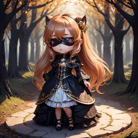 ​masterpiece、top-quality、ultra-detailliert、(chibi chara's daughter:1.2)、blindfolds、the blindfold is a luxurious blindfold with l...