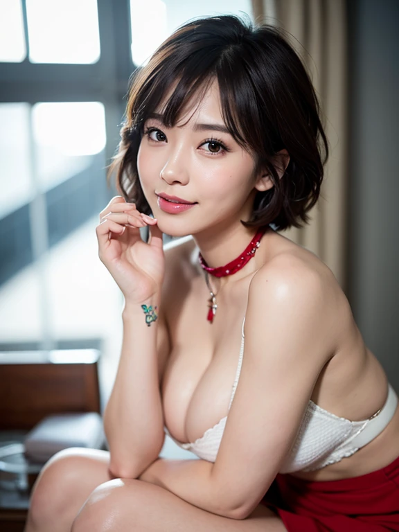 Taking a photo、carrying a cameraman around his neck、Have a camera、cameraman、NSFW, 8k RAW photo, Best Quality, masutepiece, 超A high resolution, Film grain, filmg, 1girl in, Looking at Viewer, Natural Skin Texture, realistic eyes and face details, Full lips,...