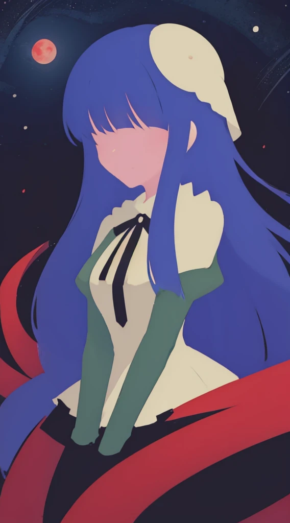 Ghost Girl,Floating in the air,Looking down here,Pitch black bedroom,Midnight,red moon outside the window,4K,High quality,Ultra Detail,super precision,masutepiece,