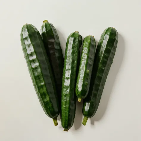 cucumbers on white background