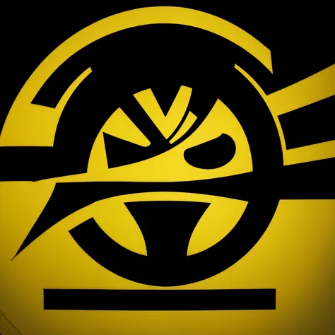 Yellow and black phantom logo for basketball team