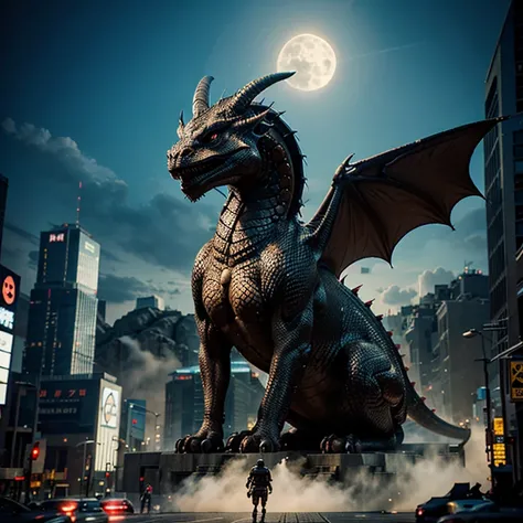 Dragon in mega city