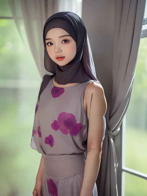 (((hijab malay girl))), masutepiece, high quality, uhd 32k, realistic face, realistic skin feeling , a japanese lady, 6 years ol...