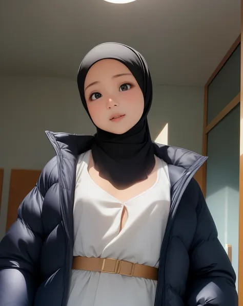 (((hijab malay girl))), masutepiece, high quality, uhd 32k, realistic face, realistic skin feeling , a japanese lady, 6 years ol...