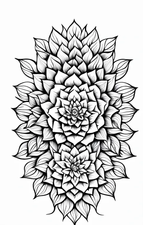 allamandas  flowers , hyper detailed line art, clean linework, highly detailed linework, line art, perfectly detailed linework, ...