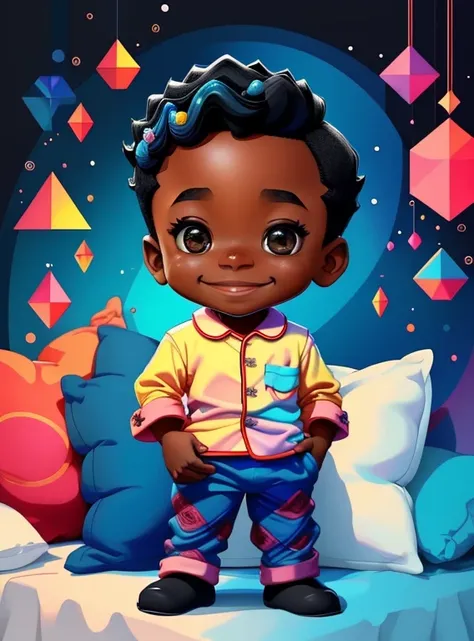 ) ((cute black baby boy smiling with pajamas holding a big pillow)) - Criador: Walt Disney2023) ), ,, ( Walt Disney acolchoamento ,multidimensional geometric wall PORTRAIT, arte, Chibi,
Yang08k, lindo, Colouring,Rose
Primary works, qualidade superior, melh...