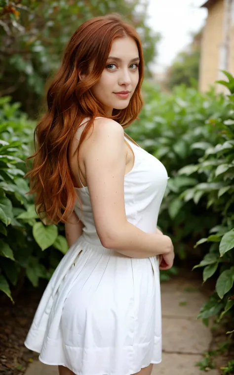 mulher russa, atriz chamada praskovia nina, 22 anos, redhead with a charming appearance. she has extremely pale skin, quase como...