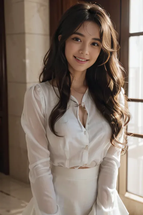 ((beautiful a girl:1.3)) ((White blouse＿long-sleeve＿frilld:1.4)) ((White miniskirt:1.3)) ((In the hotel lobby:1.3)) ((Thin_fabric:1.4)) ((Waiting for people:1.3)) ((her face is flushed、hair is loosely curled.:1.2,ikun:1.4)) ((breasts:1.2)) ((close-up:1.2))...