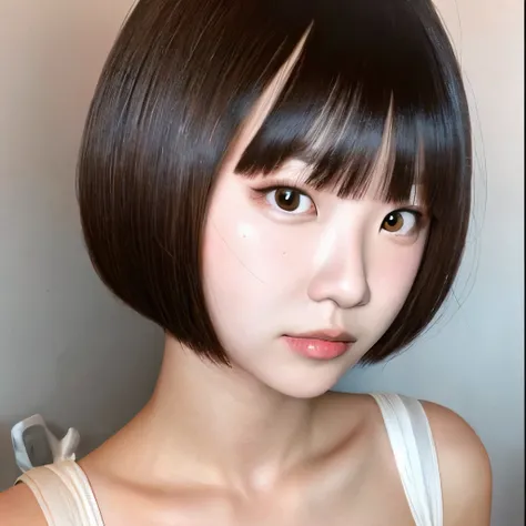 short-cut　Fantasia　girl with　frontal face